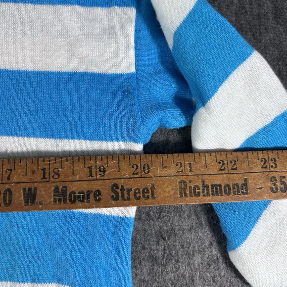 Blue and White Striped Sweater - Picture 5 of 10